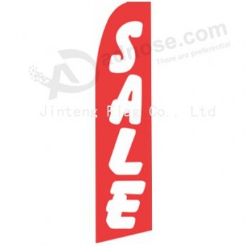 Wholesale customized Factory wholesale custom logo printed 322x75 sale red swooper flag