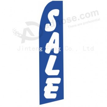 Vente en gros personnalisé personnalisé impression en gros en gros 322x75 vente bleu swooper drapeaux