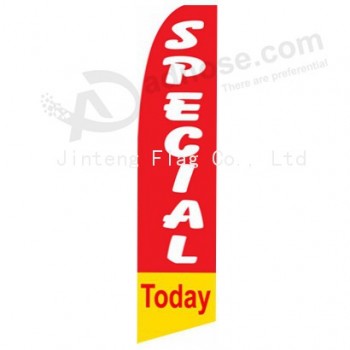 Low MOQ advertising polyester flying swooper flag with your logo