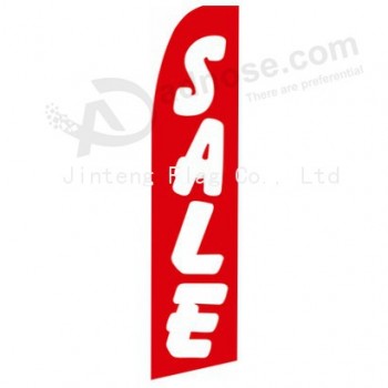 Großhandelsindividueller Druck der kundenspezifischen Druckgroßverkauf 322x75 rote Swooper Markierungsfahnen