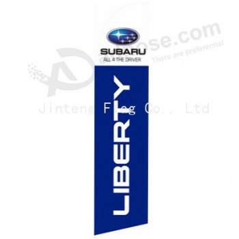 En gros personnalisé haut-Fin drapeau custom 322x75 subaru liberté swooper