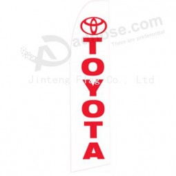 Wholesale customized Professional custom 322x75 toyota white swooper flag with high quality and any size