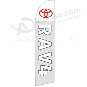 Wholesale customized High-end custom 322x75 toyota rav4 swooper flag with high quality and any size