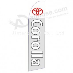 Atacado personalizado personalizado de impressão ao ar livre atacado 322x75 toyota corola swooper bandeiras
