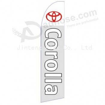 Großhandelsindividueller kundenspezifischer Druckgroßhandels 322x75 Toyota Corolla Swooper Markierungsfahnen