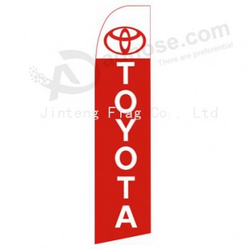 Großhandelsindividueller kundenspezifischer Druck des Großverkaufs 322x75 Toyota weiße obere Swooperflaggen