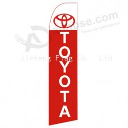 Wholesale customized Outdoor custom printing wholesale 322x75 Toyota white top swooper flags with high quality and any size