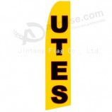 Display printable feather beach flag with your logo
