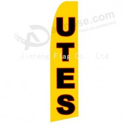 Display printable feather beach flag with your logo