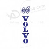 Wholesale customized Outdoor custom printing wholesale 322x75 volvo white swooper flags with high quality and any size