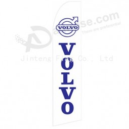 Wholesale customized Outdoor custom printing wholesale 322x75 volvo white swooper flags