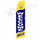 Bandera de playa de swooper duradera con base cruzada