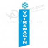 Professionelle benutzerdefinierte 322x75 volkswagen licht blue swooper flagge