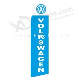 Professionelle benutzerdefinierte 322x75 volkswagen licht blue swooper flagge