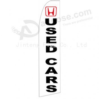 Wholesale customized Professional custom 335X75 HONDA used cars red black outline swooper flag with high quality and any size