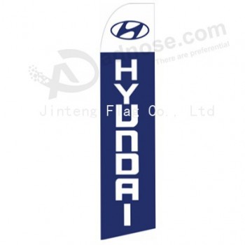 Commercio all'ingrosso personalizzato personalizzato hyundai 322x75 bandiera swooper