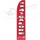 Atacado personalizado personalizado impressão personalizada bandeira atacado 4x4 abundância swooper bandeiras