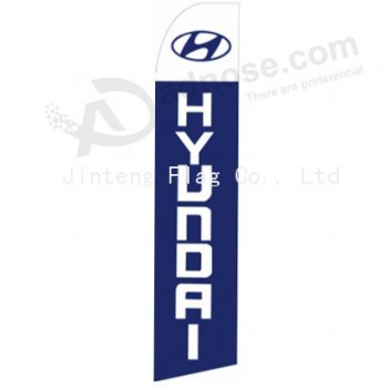 Wholesale customized High-end custom hyundai322x75 swooper flag with high quality and any size