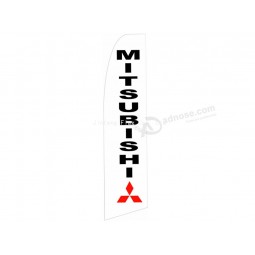 Professional custom mitsubishi 322x75 swooper flag with your logo