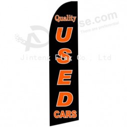 Bandera profesional de plumas personalizadas para la promoción de automóviles usados