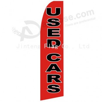 Wholesale customized High-end custom 322X75 used cars red black swooper flag with high quality and any size