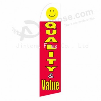 Durable advertising polyester feather flag with base with high quality and any size