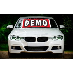 Factory wholesale custom Windowshield banner DEMO with high quality and any size