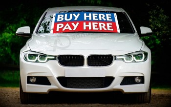 Factory wholesale custom windshield banners and stickers with high quality and any size