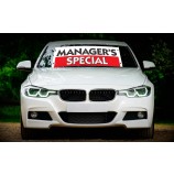 Custom windshield banners and decals