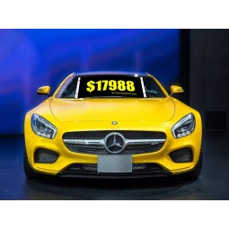 Custom windshield banners and decals with high quality and any size