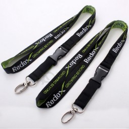 Articles promotionnels de mode logo personnalisé polyester eco- Cordons détachables personnalisés et détachables pour porte-badge