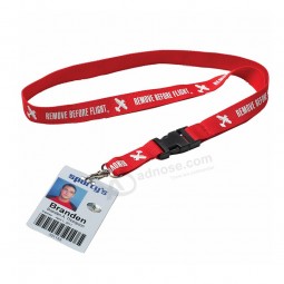 Factory directly sale personalized breakaway lanyards and custom print logo for badge holders.