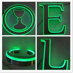 3Lettera de luminose a led in acciaio inossidabile