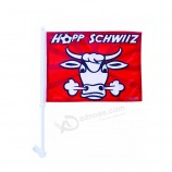 Cheap factory Customized supply CF088 polyester hanging window custom car flag with your logo