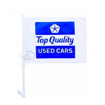 Goedkope fabriek levering cf107 polyester opknoping venster aangepaste auto vlag