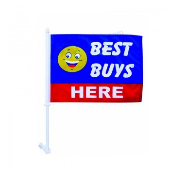 Custom cheap CF142 polyester car window flag with your logo