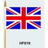 Bandera de mano de poliéster hf019 personalizada.