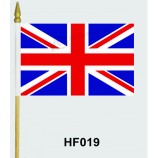 Benutzerdefinierte billige hf019 polyester hand flagge.