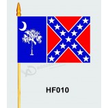 Bandera de mano de poliéster hf010 de alta calidad