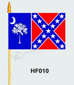 Bandera de mano de poliéster hf010 de alta calidad