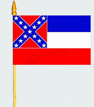 Cheap factory supply HF007 polyester Hand flag