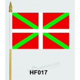 Bandera de mano de poliéster hf017 de alta calidad