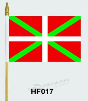 Bandera de mano de poliéster hf017 de alta calidad