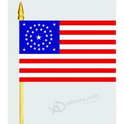 Wholesale Customized Mini size polyester hand flag signals 2017