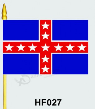Wholesale customized hand held waving national flag with high quality and any size