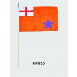 Bandera de mano de poliéster hf035 de alta calidad