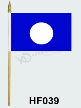 Großhandelskundengebundene Druckensport-Polyester-wellenartig bewegende Handflagge