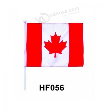 Wholesale customized High quality plastic pole country hand flag with high quality and any size