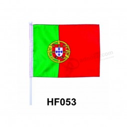 Wholesale customized Sport polyester hand held waving flag wholesale with high quality and any size