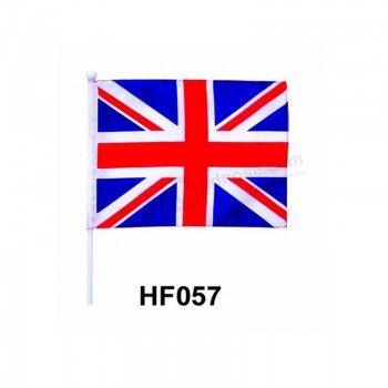 ECO friendly cheap polyester hand flag for country with high quality and any size